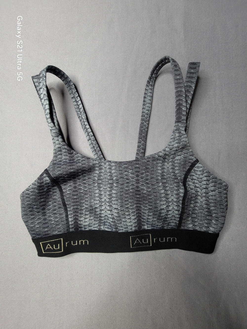 AUREUM Textured Grey Sports Bra - Women Intimates & Sleepwear Size XXS